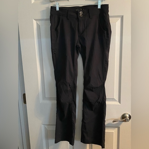 Prana Womens W4SASH113 Black Convertible Pants Size‎ 4 Roll up/snap capri pants